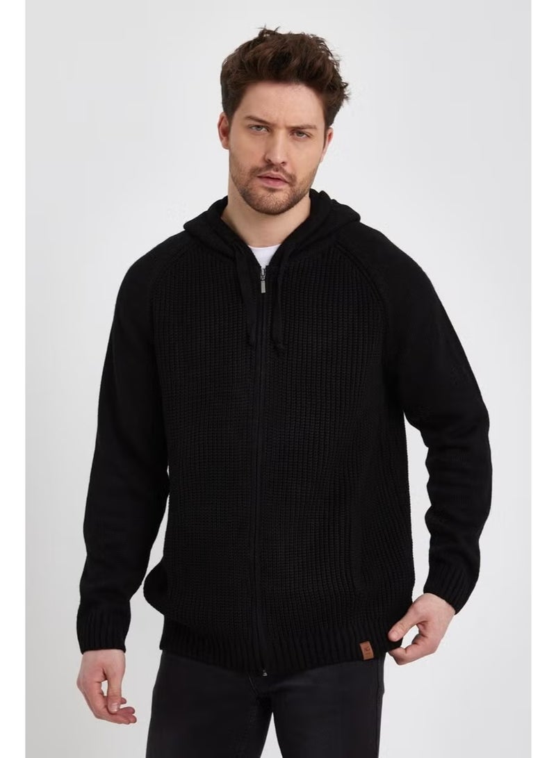 Alexander Gardi Zippered Long Sleeve Hooded Knitted Cardigan (E22-5716) - Image 3